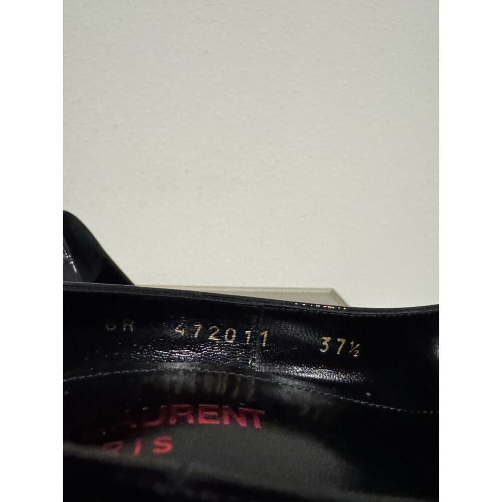 Saint Laurent Black Patent Leather Opyum Pumps Size 37.5 - Picture 8 of 16